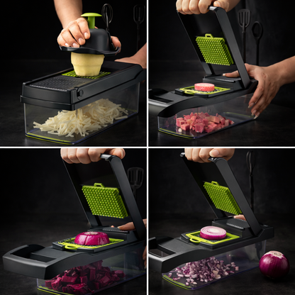 Picadora de Verduras y Vegetales con Múltiples Funciones y Recipiente