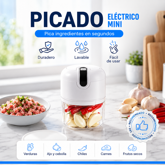 Mini Picadora Eléctrica de Alimentos Eficiente e Inalámbrica