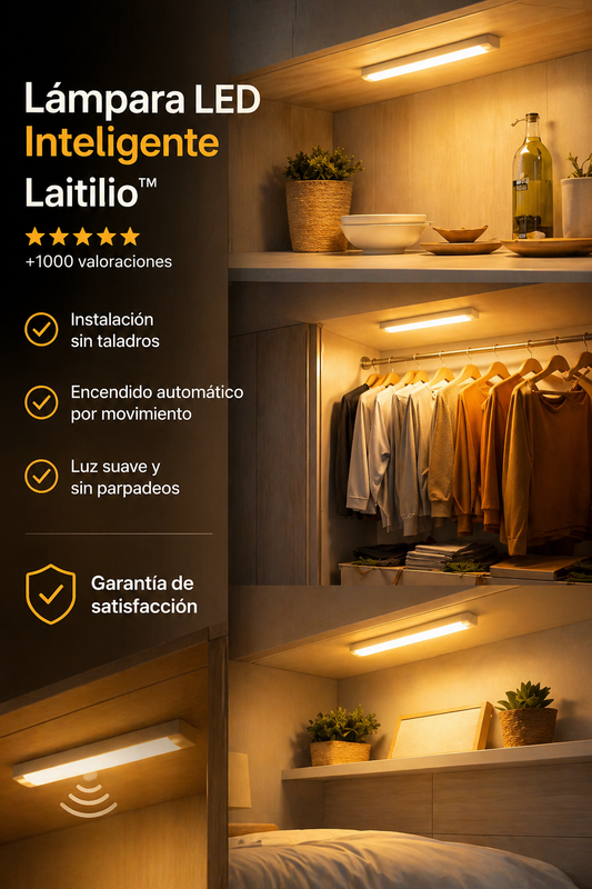 LAMPARA LED CON SENSOR DE MOVIMIENTO 30