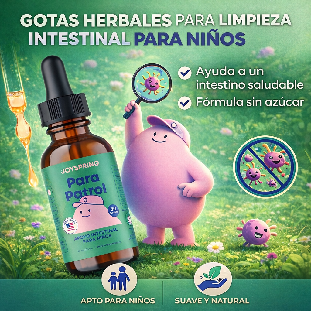 PARA PATROL - GOTAS HERBALES PARA LIMPIEZA INTESTINAL PARA NIÑOS
