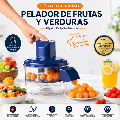 Pelador Eléctrico Transparente para Frutas y Verduras – Rápido, Seguro y Sin Esfuerzo ⚡
