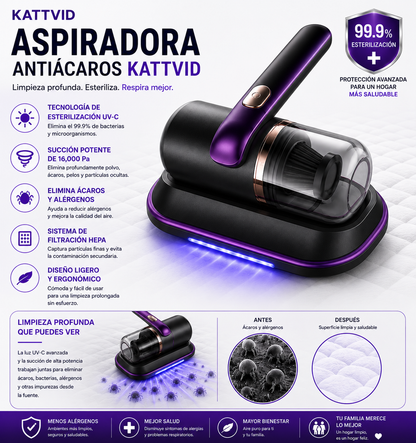 ASPIRADORA ANTIACAROS INALAMBRICA CC2