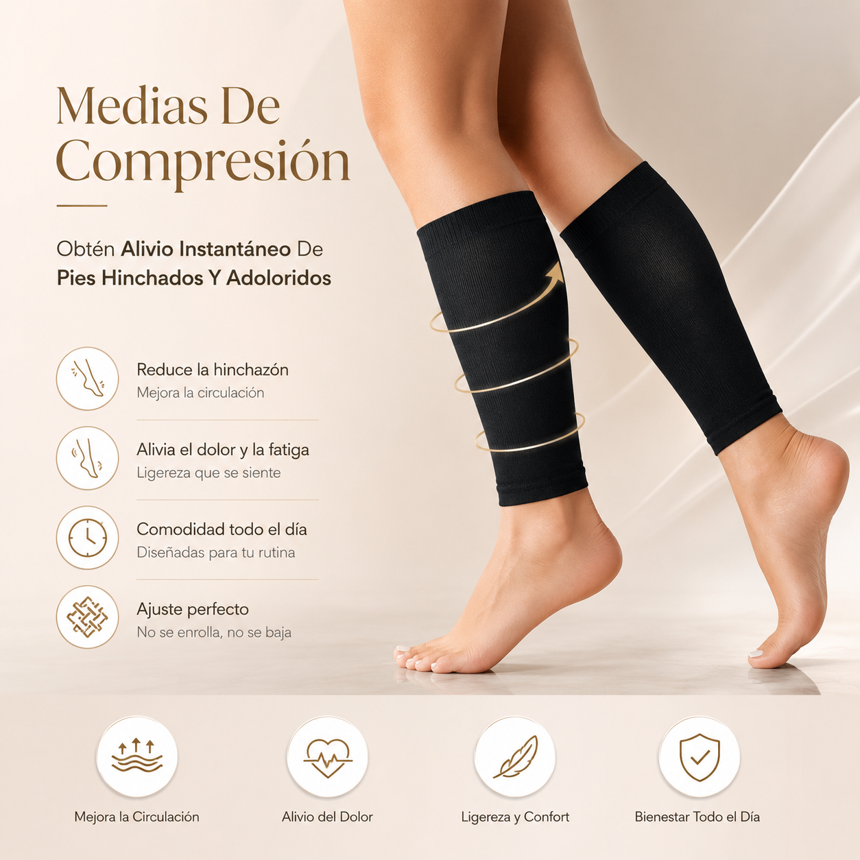 Medias De Compresión - Obtén Alivio Instantáneo