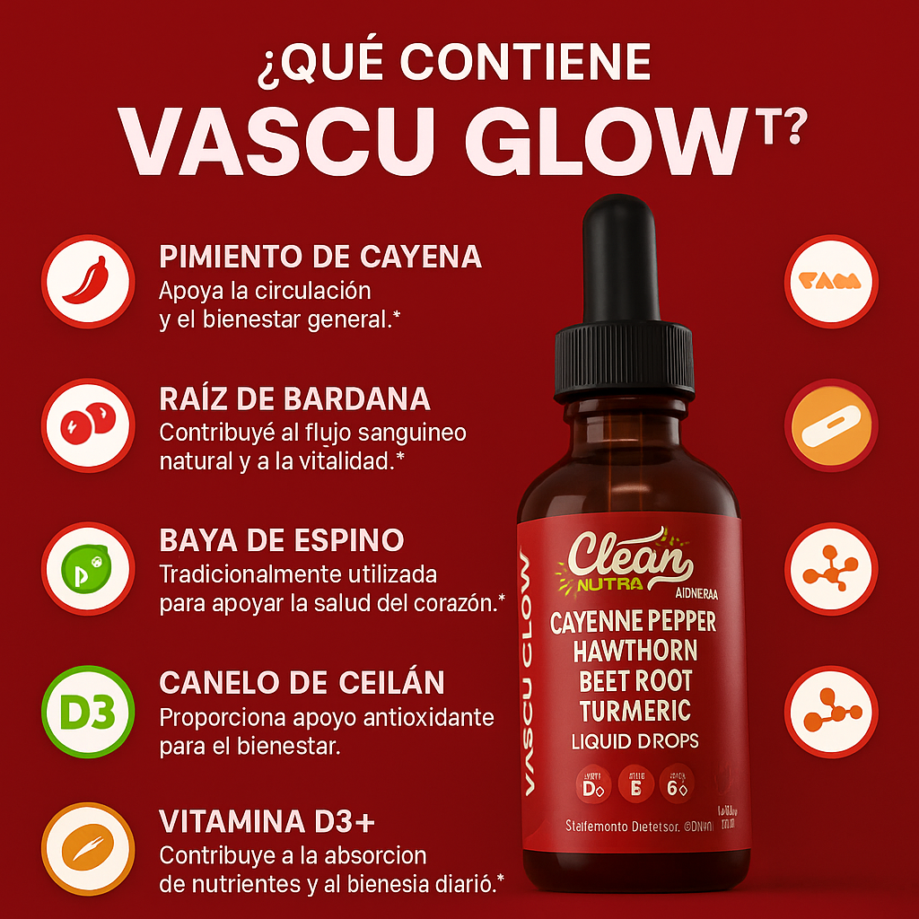 Gotas de pimienta de cayena  Vascu Glow