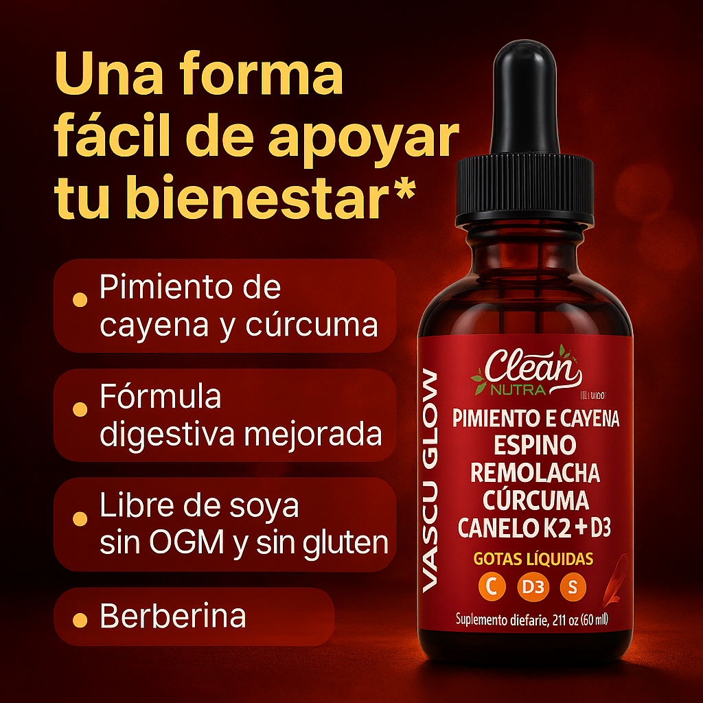 Gotas de pimienta de cayena  Vascu Glow