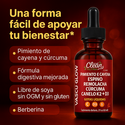 Gotas de pimienta de cayena  Vascu Glow