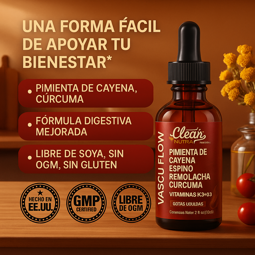 Gotas de pimienta de cayena  Vascu Glow