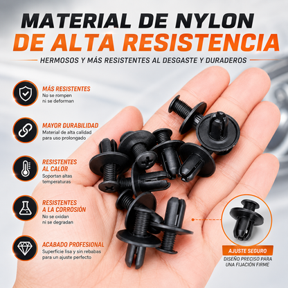 Juego de 620 clips universales para tornillos de expansión: varios tamaños, agarre fuerte y fácil instalación 🛠️🚗