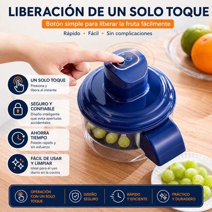 Pelador Eléctrico Transparente para Frutas y Verduras – Rápido, Seguro y Sin Esfuerzo ⚡