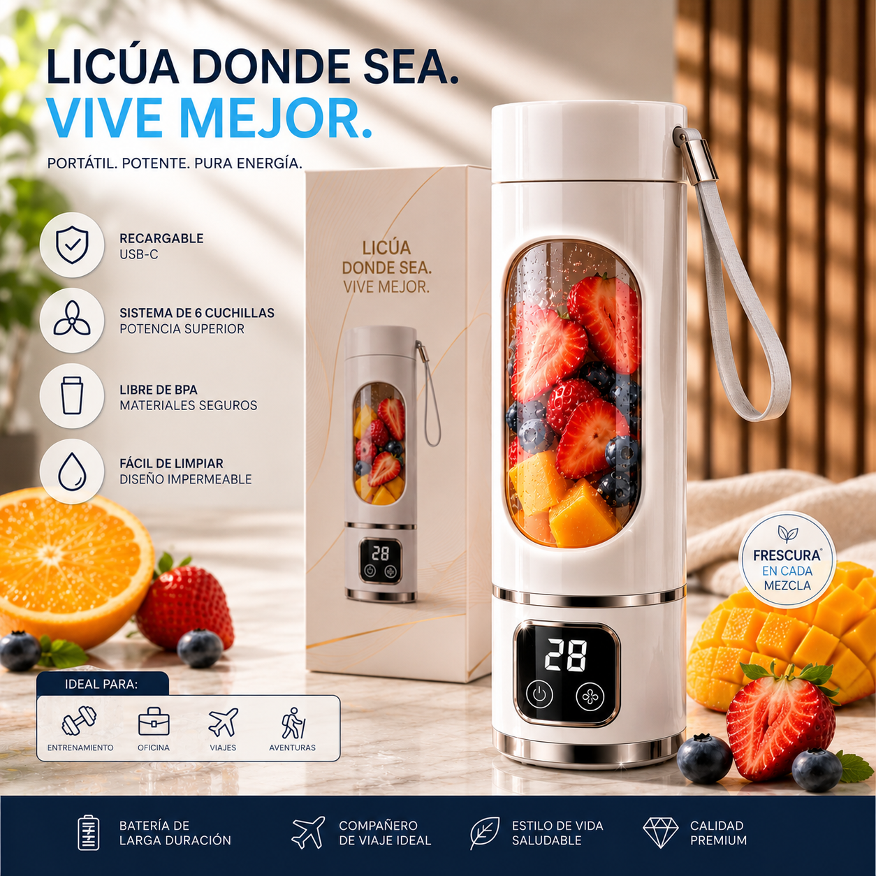 LICUADORA CUP PORTATIL DIGITAL BLENDER